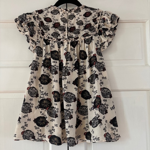 Ulla Johnson Erin Top Gardenia Floral Flutter Sleeve Size 4 Viscose Cotton Blend - Picture 9 of 16